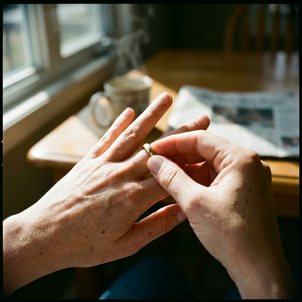 リングを身につけた美しい手元